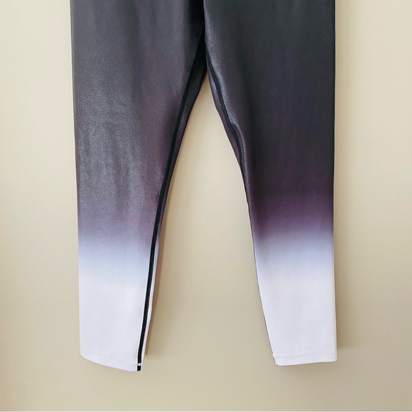 ZYIA Metallic Ombre Light N Tight Hi-Rise Leggings Black/White Sz 6-8 - Picture 3 of 8